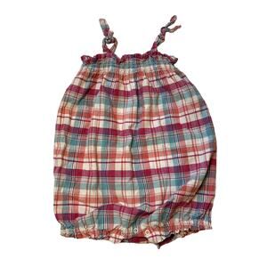 Tea Collection Plaid Bubble Romper 18-24M